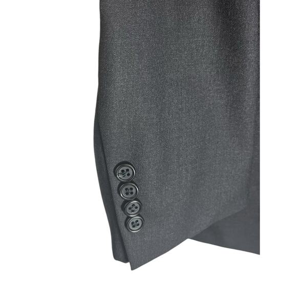 Hickey Freeman Blazer 46R Dark Gray Wool Men’s Loro Piana Italy Old Money - Picture 9 of 11